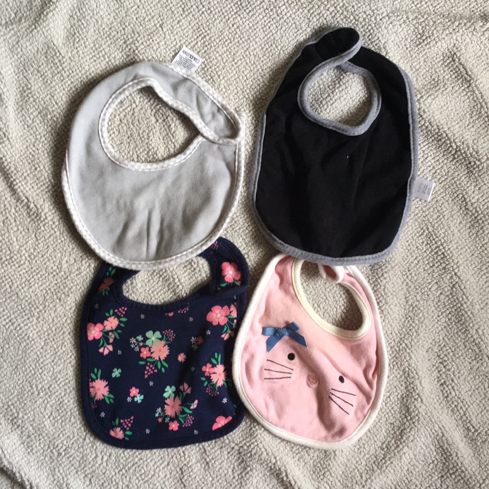 Four (4) Baby bibs